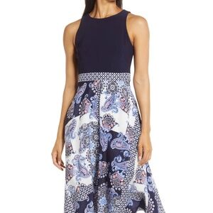 Vince Camuto Sleeveless Midi Hem Handkerchief Dress